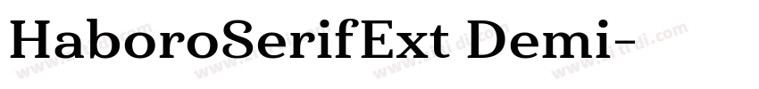 HaboroSerifExt Demi字体转换